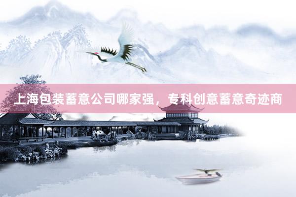上海包装蓄意公司哪家强，专科创意蓄意奇迹商