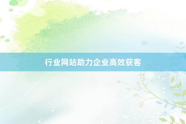 行业网站助力企业高效获客
